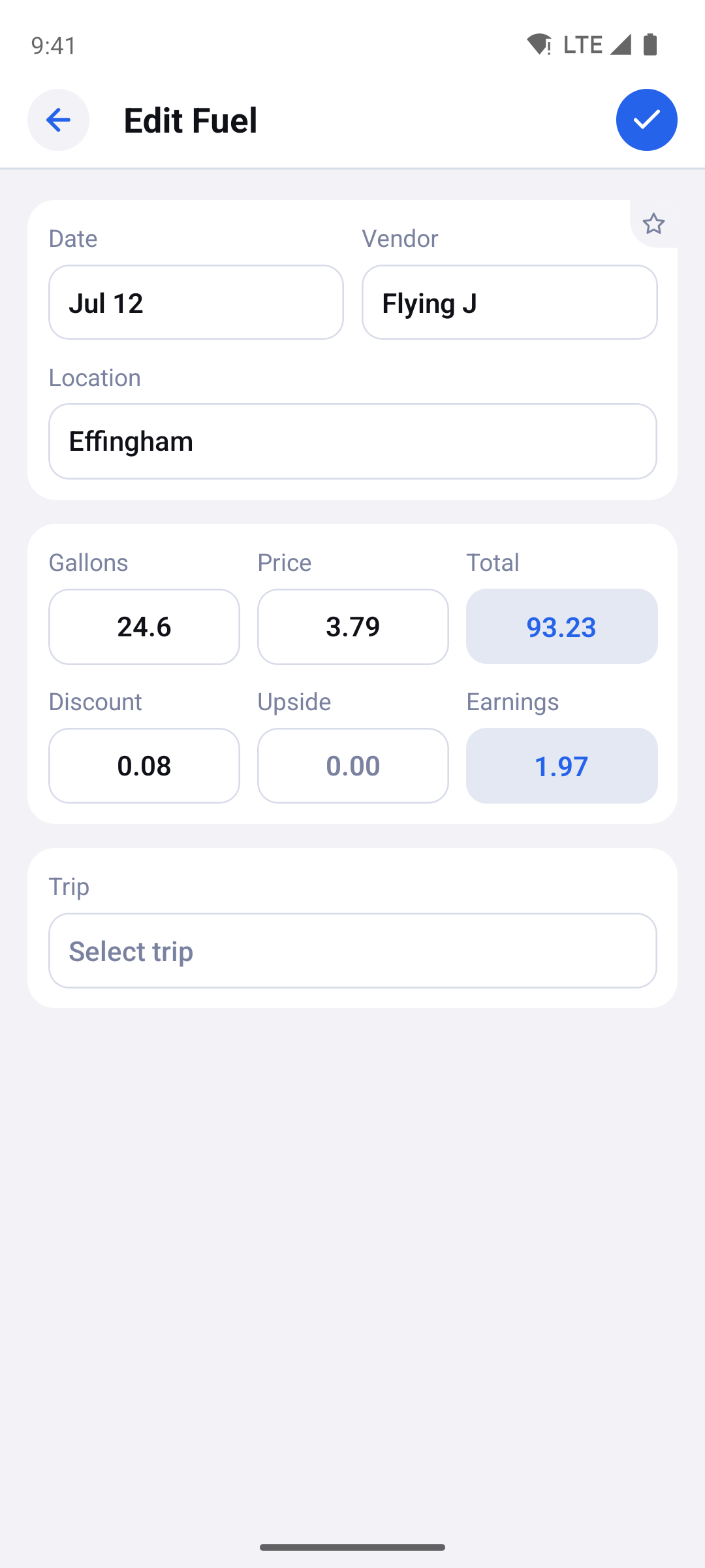 Expedoo — log fuel